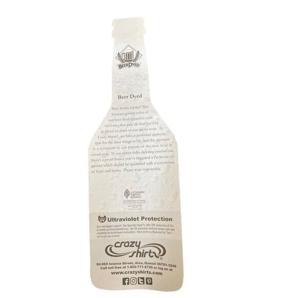 Crazy Shirts Men's 2018 Beer RX Cotton Tee Shirt in Gift Bag XXL NWT - Picture 6 of 7